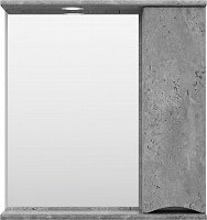 Misty Зеркальный шкаф Атлантик 70 R серый камень