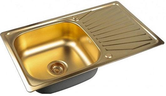 Zorg Кухонная мойка Inox PVD SZR-7848 BRONZE – фото, картинка, фотография-1