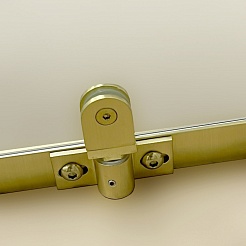 Triton Душевой уголок Альфа-Голд 90x90 стекло прозрачное профиль золото – фотография-9