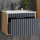 Onika Мебель для ванной Дайлер 60 подвесная графит/дуб сонома – фотография-26