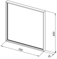 Allen Brau Зеркало Liberty 70 1.330013.BB черный браш – фотография-7