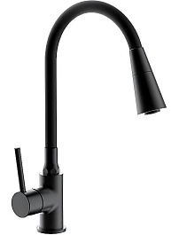 Frap Смеситель для кухни H44 F4044-6 черный – фотография-1