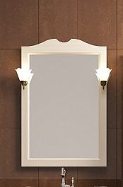 Opadiris Зеркало для ванной Кама 65 слоновая кость – фотография-1