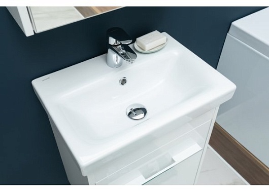 Aquanet Тумба с раковиной Августа 50 Moduo Slim белая – фотография-10