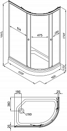 Triton  Душевой уголок Риф А 120x80 L – фотография-6