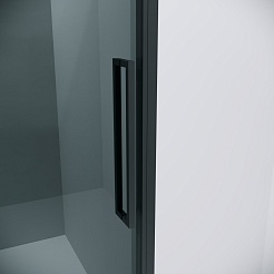 Grossman  Душевой уголок Cosmo 100x70x195 профиль черный матовый стекло тонированное – фотография-8