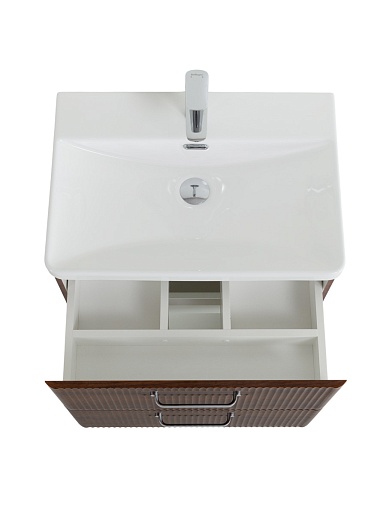 BelBagno Тумба с раковиной Due 50 подвесная Noce ручки Хром полированный – фотография-14