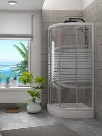 Teymi Душевой уголок Lina 90х90 матовые стёкла с поддоном T00109 – фотография-6