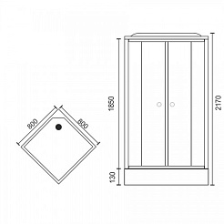 Royal Bath Душевая кабина RB 80HP2-Т – фотография-2