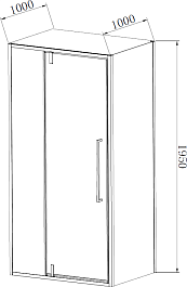 Vincea Душевой уголок Slim-N 120x100 VSR-4SNP1012CLB профиль черный стекло прозрачное – фотография-4