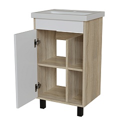 Mixline Тумба с раковиной Милтон 50 дуб сонома/белый – фотография-5