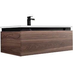 Cezares Тумба с раковиной Slider 80 с 2 ящиками дымчатый орех – фотография-14