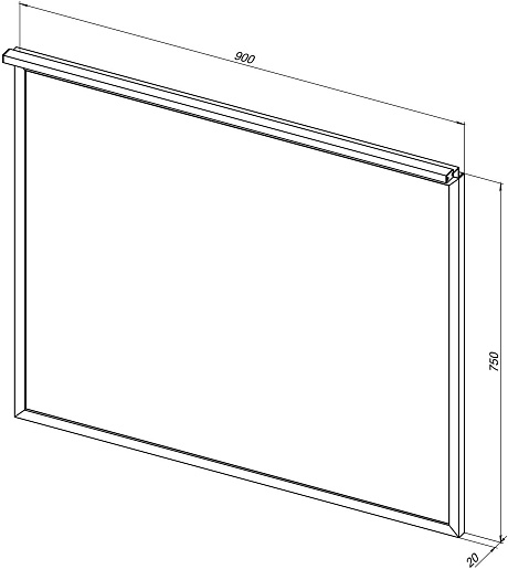 Allen Brau Зеркало Priority 90 1.31016.BB черный браш – картинка-5