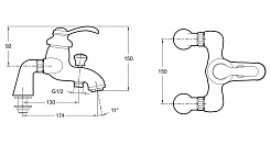 Jacob Delafon Смеситель для ванны Fairfax E71091-CP – фотография-2