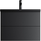 Am.Pm Тумба под раковину Gem 75 подвесная черная матовая