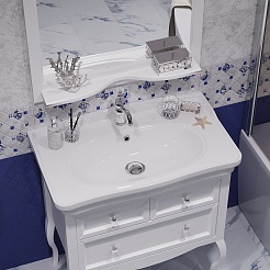 Opadiris Мебель для ванной Валери 85 белая матовая – фотография-5