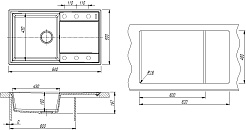Florentina Мойка кухонная Консул 840 антрацит – фотография-4