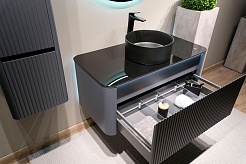 Jorno Тумба под раковину Lumino 120 подвесная антрацит – фотография-5