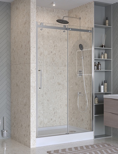 BelBagno Душевая дверь в нишу Marino MARINO-2-BF-1-120-C-CR 120x195 профиль хром стекло прозрачное – фотография-2