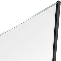 Teymi Шторка на ванну Timo 60x140 профиль черный матовый стекло прозрачное – фотография-3