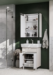 Акватон Тумба с раковиной Верди Pro 60 Н белая/ясень фабрик – фотография-12