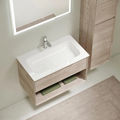 Sancos Тумба под раковину Marmi 1.0 80 дуб галифакс натуральный – фотография-2