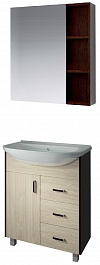Какса-а Мебель для ванной Карлос 75 дуб сантана/венге – фотография-1