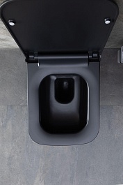 Allen Brau Унитаз подвесной Infinity 4.21011.31 чёрный матовый с крышкой 4.21014.AN – фотография-24