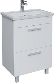 Grossman Тумба под раковину Нео 60 2 ящика белая – фотография-1