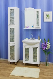 Sanflor Мебель для ванной Валлетта 60 R зеркальный узор – фотография-4