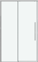 Grossman Душевая дверь в нишу Galaxy 110x195 профиль хром стекло прозрачное – фотография-1