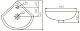 Corozo Тумба с раковиной Сириус 40 угловая белая – картинка-15