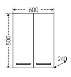 СанТа Мебель для ванной Калипсо 60 напольная, свет – фотография-3