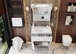 Onika Мебель для ванной Стрим 80.12 (Como) белая – фотография-5