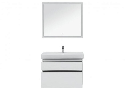 Aquanet Тумба с раковиной Nova Lite 90 2 ящика, белая – картинка-5
