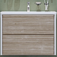 Velvex Тумба под раковину Gesso 80 дуб сонома/белая