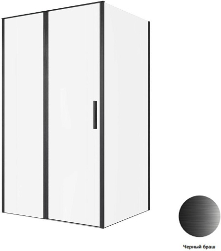 Allen Brau Душевой уголок Priority 120x80 3.31033.BBA/3.31042.BBA чёрный браш – картинка-5