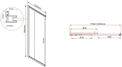 Vincea Душевой уголок Garda 120x120 VSS-1G1212CLBN профиль брашированный никель стекло прозрачное – фотография-5