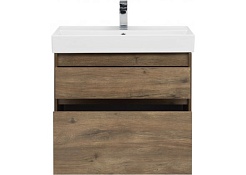 Aquanet Тумба с раковиной Nova Lite 75 2 ящика, дуб рустикальный – фотография-8