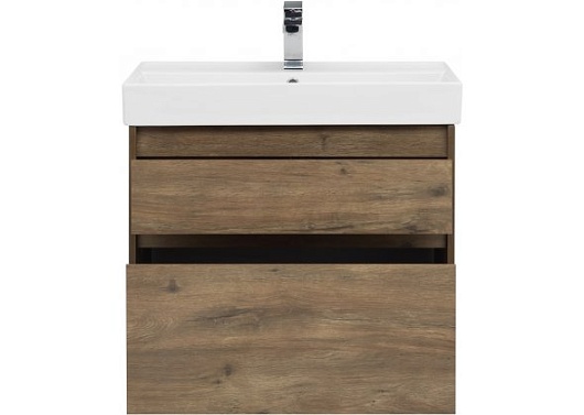 Aquanet Тумба с раковиной Nova Lite 75 2 ящика, дуб рустикальный – фотография-8