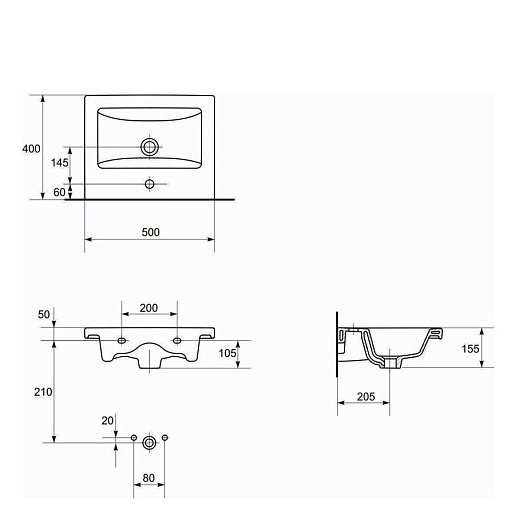 Owl 1975 Мебель для ванной Vind 50 – картинка-11