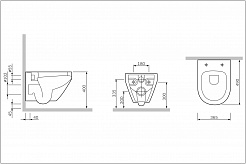 Am.Pm Унитаз подвесной Spirit C701700WH FlashClean – фотография-2