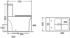 Azario Унитаз-компакт Mari AZ-79143T безободковый с бачком с сиденьем микролифт белый – фотография-17