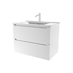 Зов Тумба под раковину Дион 60 подвесная под столешницу матовая белая – фотография-2