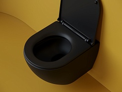 Ceramicanova Подвесной унитаз Metropol Торнадо CN4002TMB безободковый чёрный матовый – фотография-2