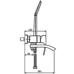 Gappo Смеситель для ванны с душем G07-8 G3207-8 белый/хром – фотография-2