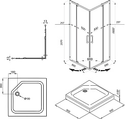 Triton Душевой уголок Каппа-хром 90/90 Щ0000054221 – фотография-2