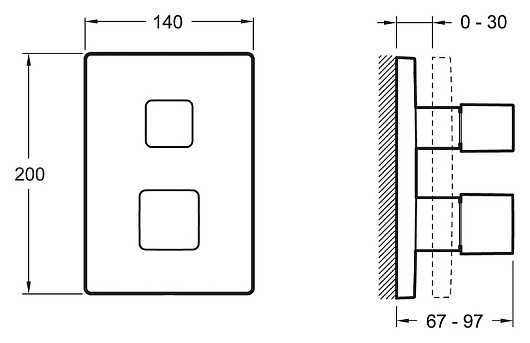 Jacob Delafon Термостат Square E98729-CP – фотография-2