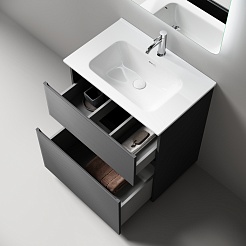 Sancos Тумба с раковиной напольная Folk Floor 70 grey soft раковина Element 71 CN7007 – фотография-2