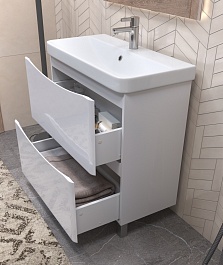 Vigo Тумба под раковину Glem 700-0-2 белая – фотография-5